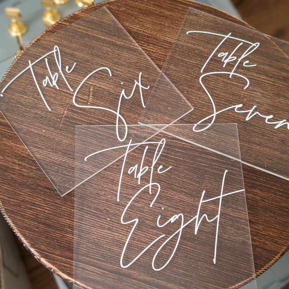 | acrylic table numbers 1-11 | - Picture 5 of 9